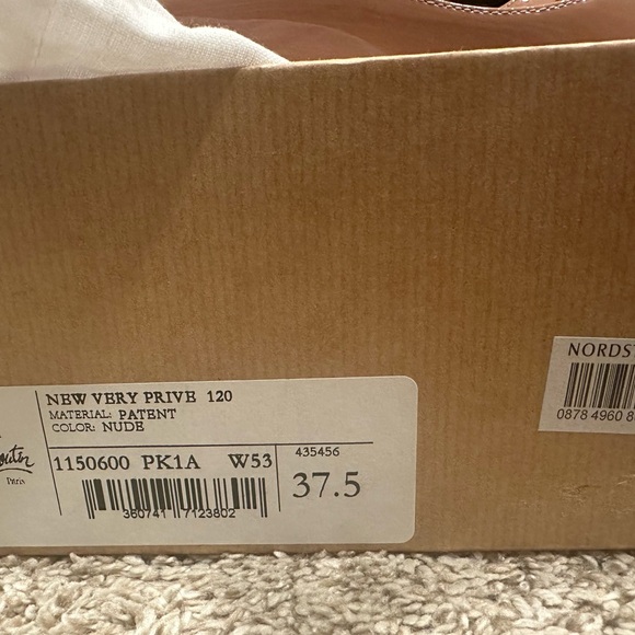 Christian Louboutin Nude Peep Toe Heels - Picture 2 of 16